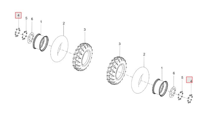 Hex Nut M18x1.5 ( 8"Rear Axle )