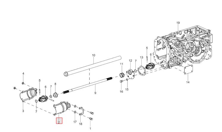 UJ Cover front for HD Axle LH
