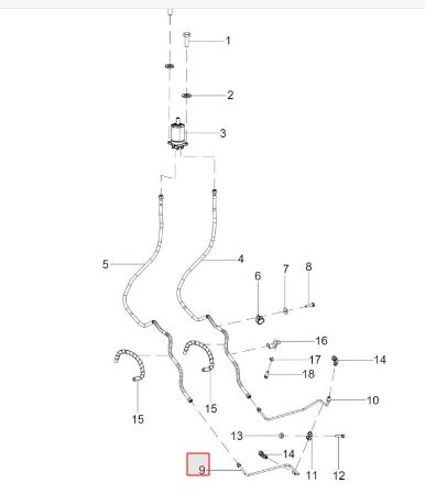 Sec Pipe From Stg unit R to Stg Cyl R.