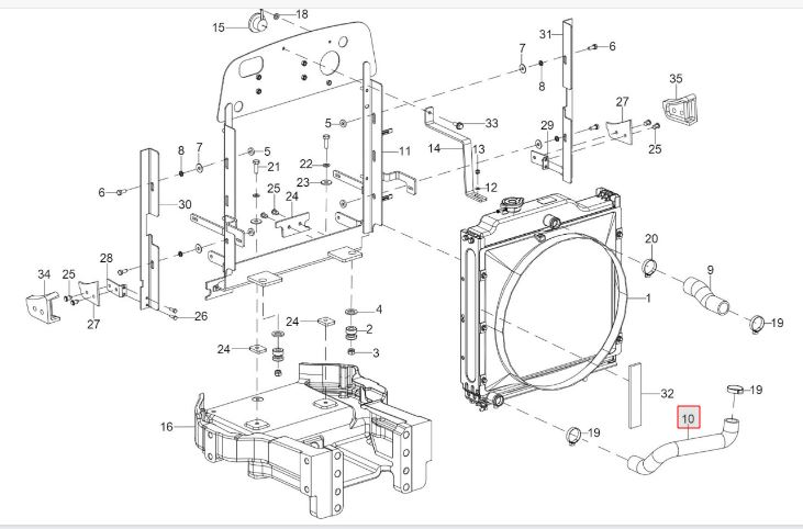 Hose ( Radiator To engine ) CRDI Cabin