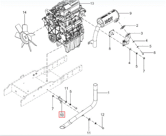 MTG BKT FOR UNDERHOOD SILENCER