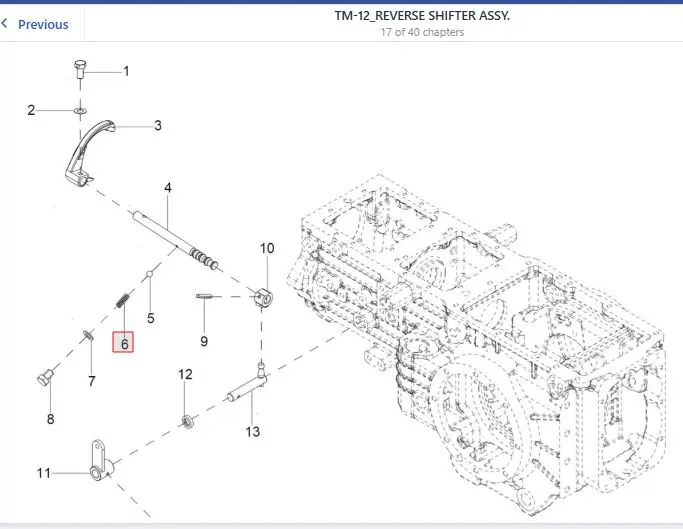 SPRING FOR SHUTTLE LEVER
