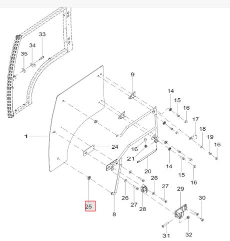 RUBBER PAD FOR DOOR LOCK PIPE