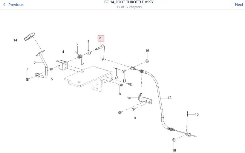 PEDAL ROD ASSY