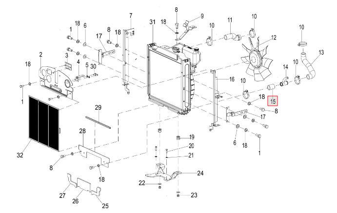 HOSE RADIATOR TO CONNECTOR