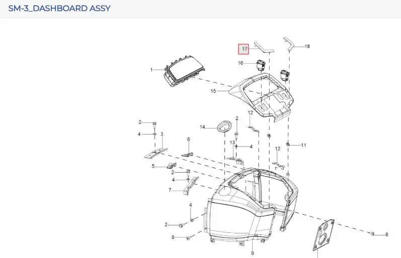DASHBOARD PANEL CHROME LH