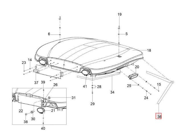 CANOPY PAD FRONT RH