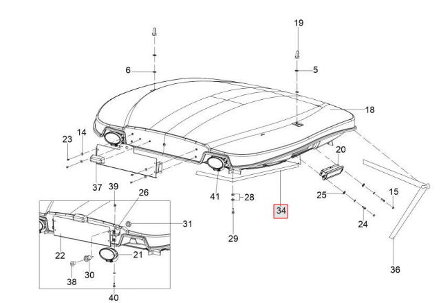 CANOPY PAD REAR RH