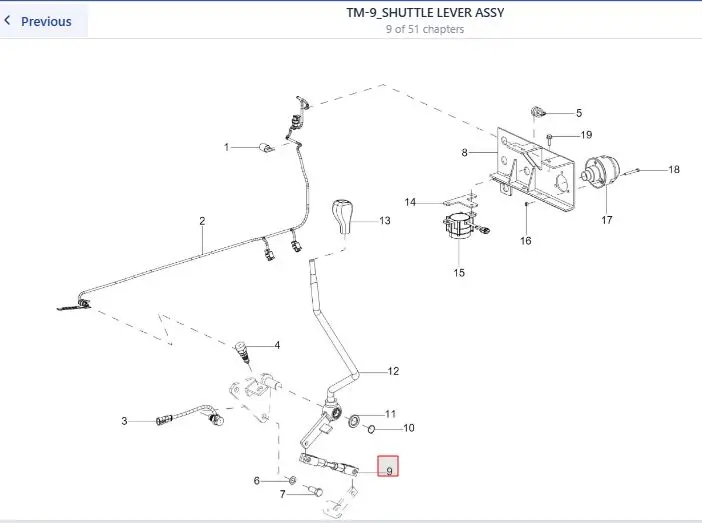 TIE ROD ASSY FOR SHUTTLE