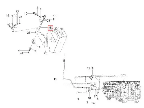 SHUTTLE LEVER ASSY SOLIS 60
