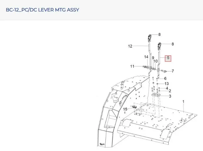 DRAFT LEVER ASSY SOLIS 60