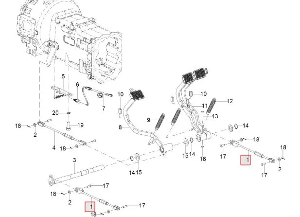 ADJUSTABLE TIE ROD FOR BRAKE PEDAL ( BRA