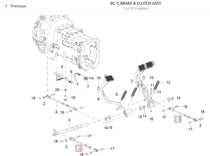 ADJUSTABLE TIE ROD FOR BRAKE PEDAL ( BRA