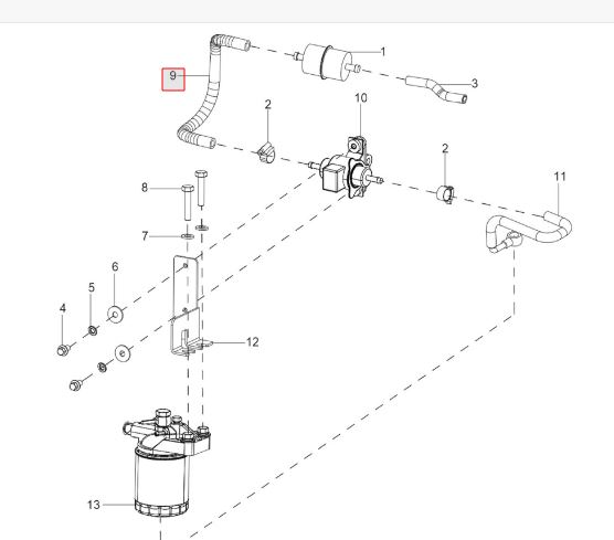 STRAINER HOSE ASSY Solis 22