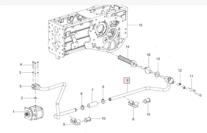 PRIMARY SUCTION PIPE FROM DIFF. TO PUMP