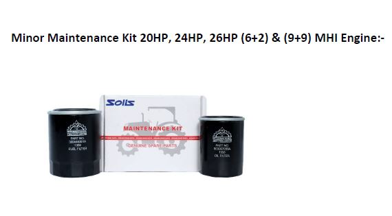 Minor Maintenance Kit 20HP, 24HP, 26HP (6+2) & (9+9) MHI Engine:-