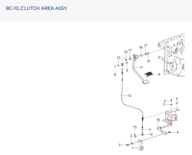 CLUTCH WIRE MTG LOWER BKT ASSY.