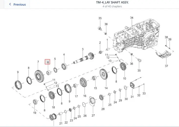 BUSH FOR 1ST GEAR