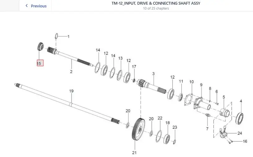 GEAR (INPUT SHAFT) Z-23