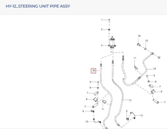 FLEXIBLE PIPE FORM STG UNIT R TO CYL RH