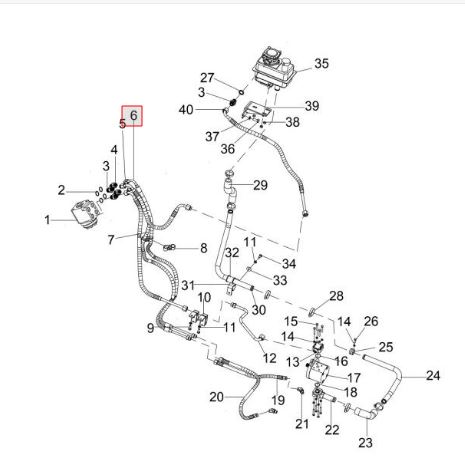 STG. UNIT L TO STG. CYL. LH PORT