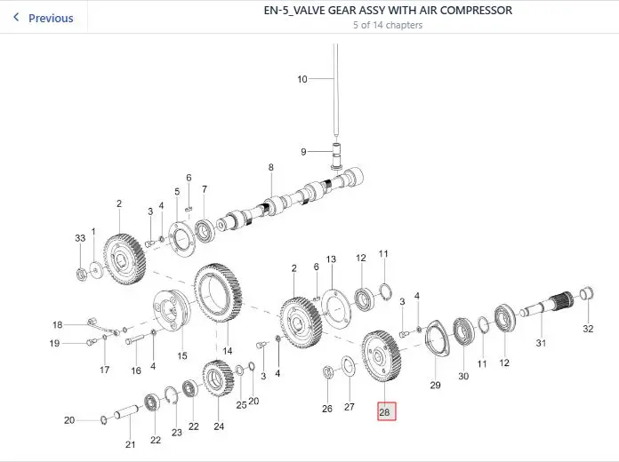 TIMING GEAR (F.I.P.) CE 4DEG.