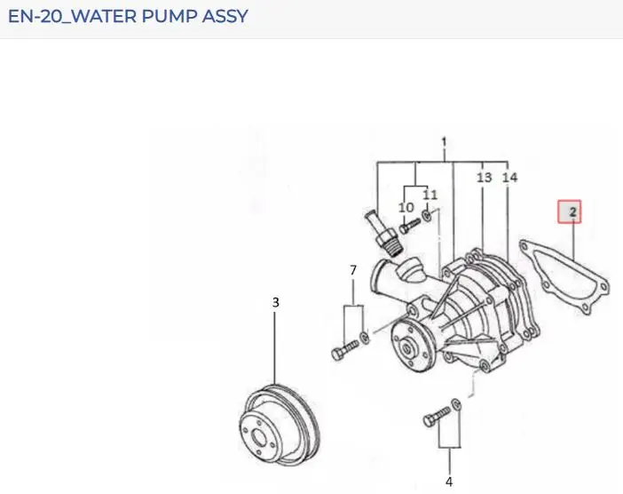 GASKET, WATER PUMP_30H45-00101
