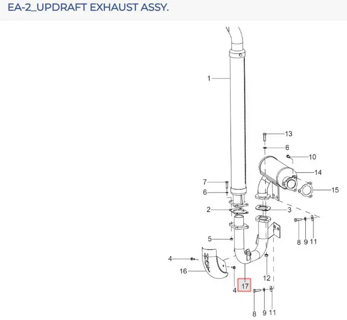EXHAUST ELBOW ASSY UNDERHOOD -3CYL