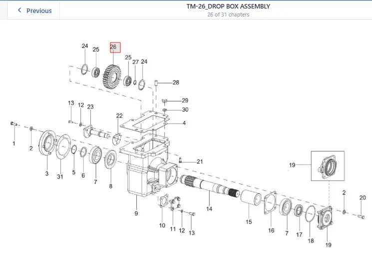 IDLER GEAR Z 31 (4WD)