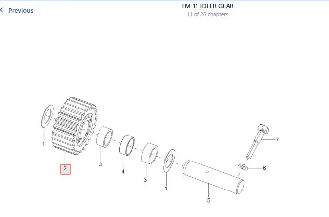 IDLER REV. GEAR Z-24