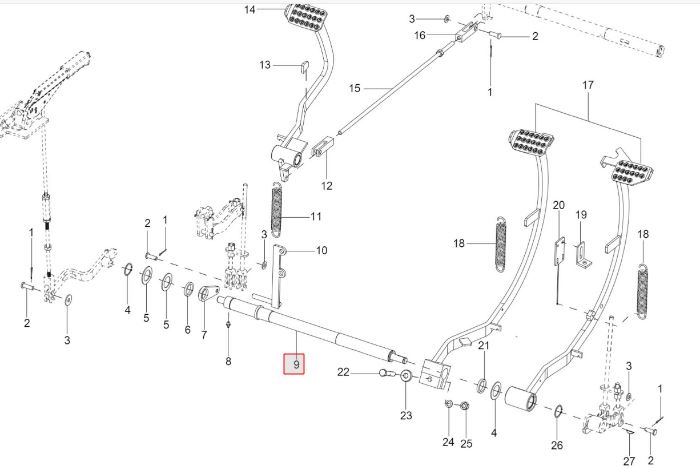 BRAKE PEDAL SHAFT