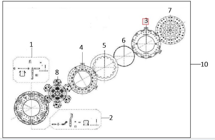 PRESSURE PLATE FOR PTO CLUTCH