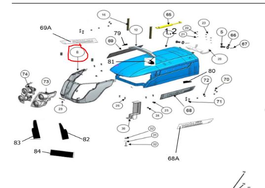 FRONT MESH ASSY(W/O PAINT)