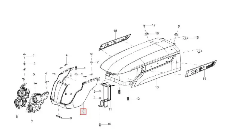 FRONT MESH ASSY(BLACK PAINT)