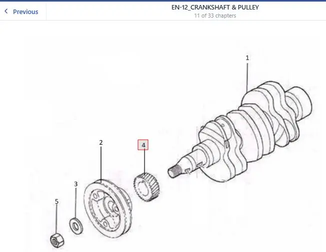 GEAR, CRANKSHAFT_31A23-01302