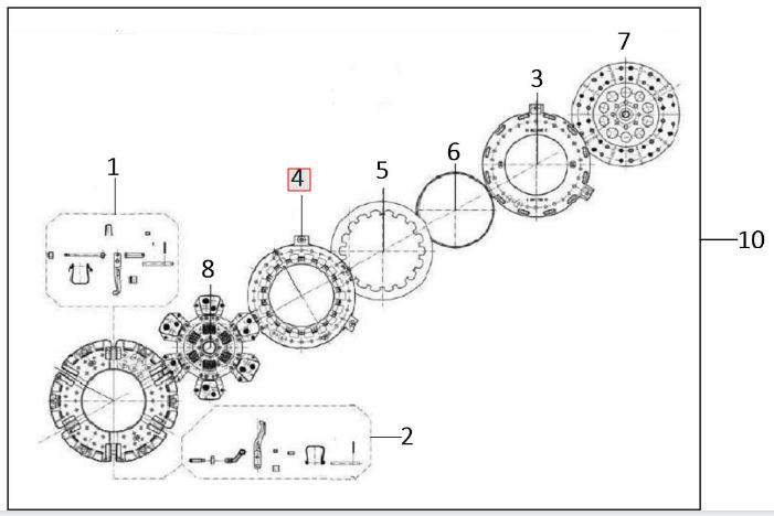 PRESSURE PLATE FOR MAIN CLUTCH