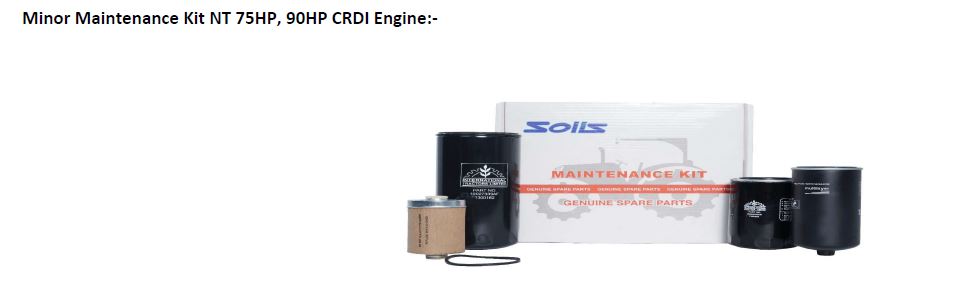 Minor Maintenance Kit NT 75HP, 90HP CRDI Engine:-