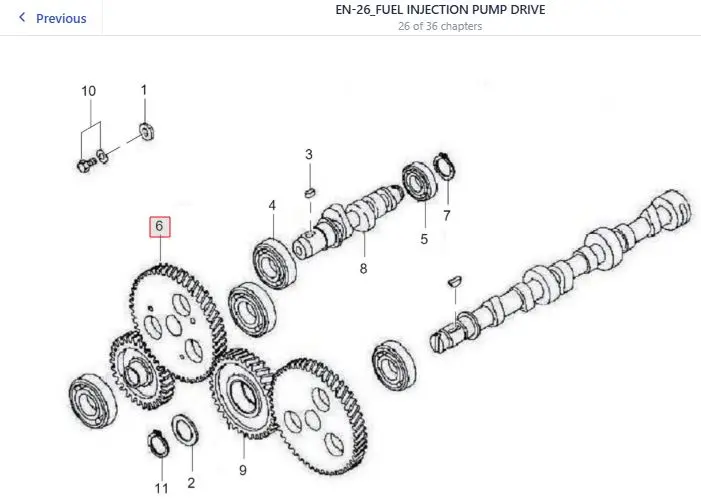 GEAR, FUEL INJ PUMP