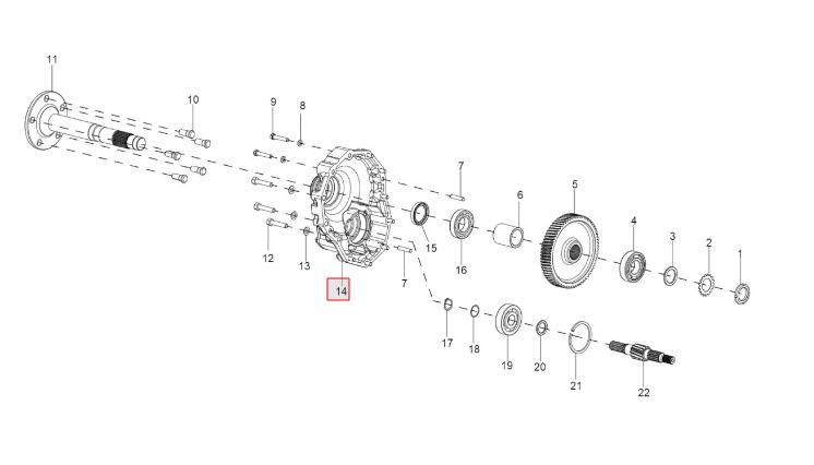 REAR AXLE HOUSING (LH)