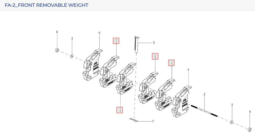 FRONT REMOVABLE WEIGHT 25 KG