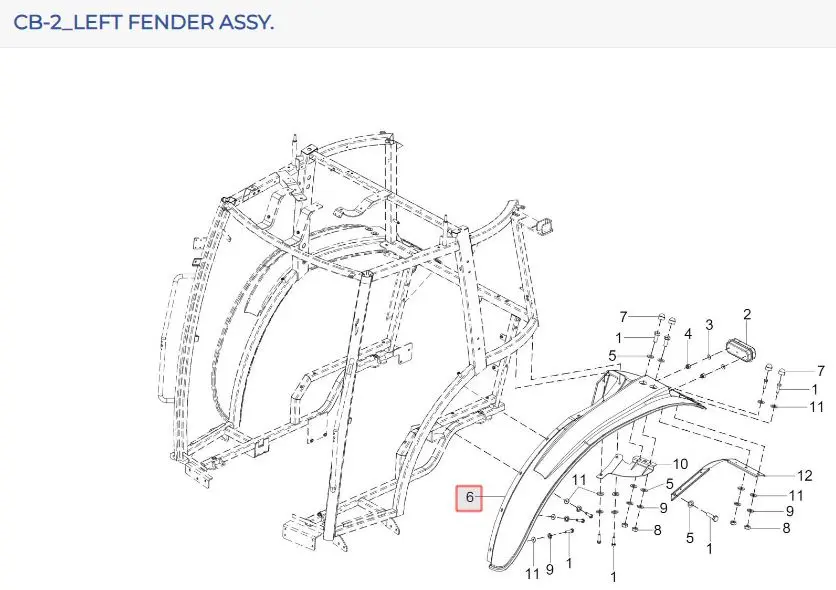 OUTER FENDER ASSY LEFT