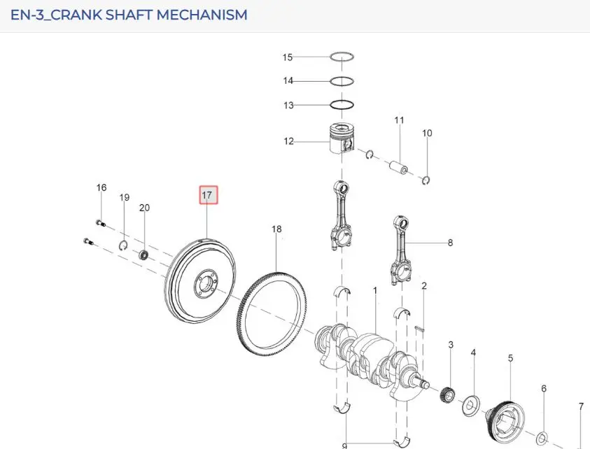 FLY WHEEL-D.C (for CARRARO TM)