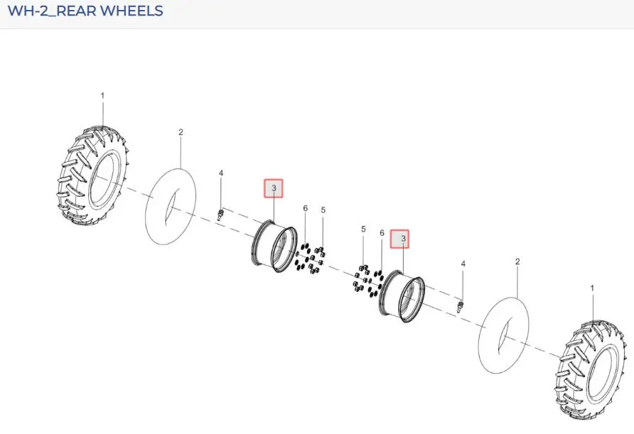 REAR RIM ASSY 24HP-W7X20(SILVER)