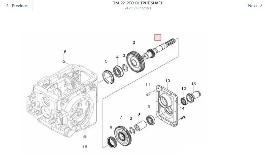 PTO OUTPUT SHAFT (467981)