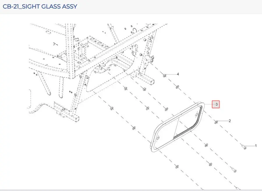 SLIDING REAR LOWER GLASS