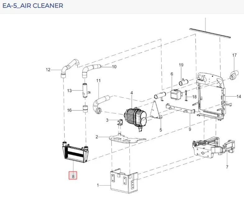 INTER COOLER ASSY. 60-90HP(PERFECT RAD.)