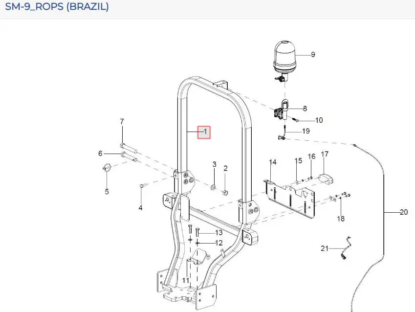 ROLL OVER PROTECTION STRUCTURE ASSY