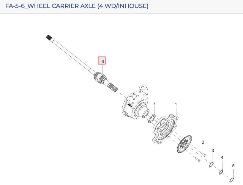 UNIVERSAL JOINT ASSY.(FRONT AXLE 4WD)
