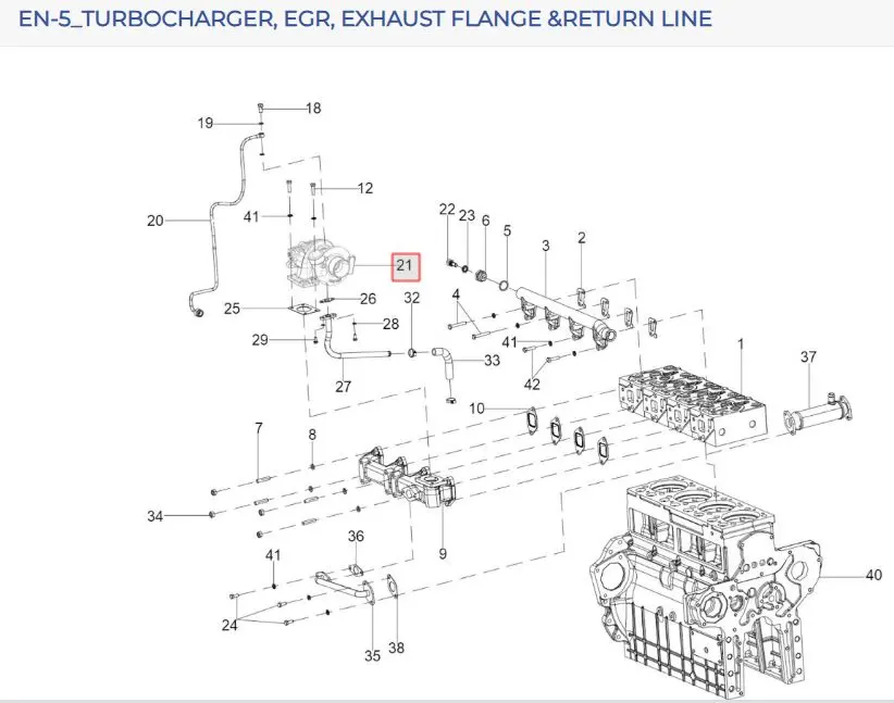 Turbo Assy._HX25-11T-5 (90HP) w-o W.gate