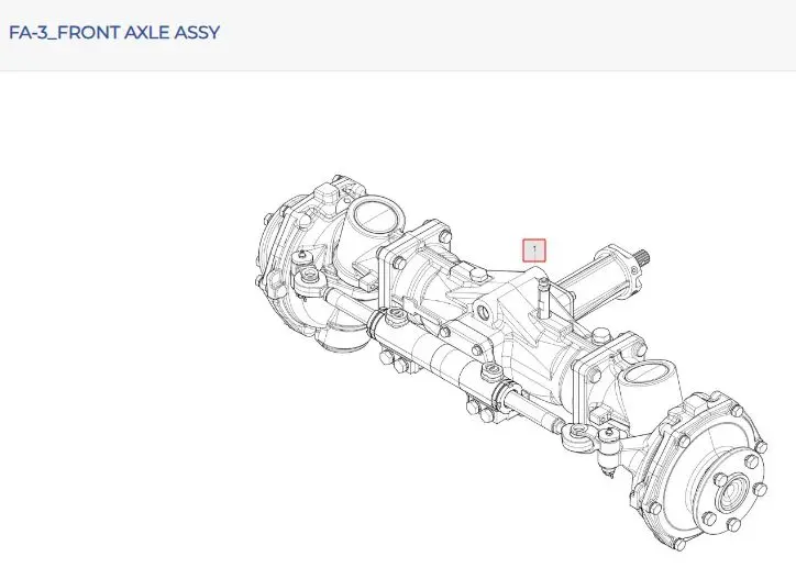FRONT AXLE ASSY SOLIS-20 EXPORT                    